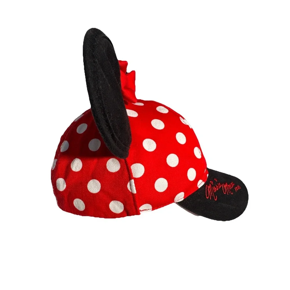 Disneyland Minnie Mouse‎ Ear Hat  Red Bow Baseball Hat YOUTH SnapBack